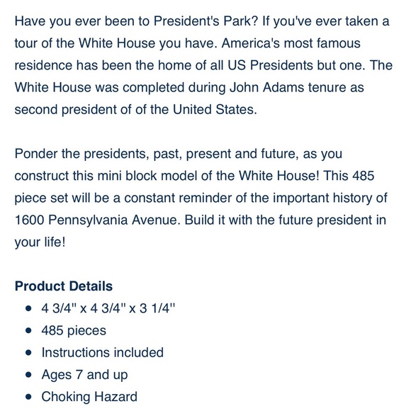 U.S Capital & White House mini building sets - Picture 3 of 3